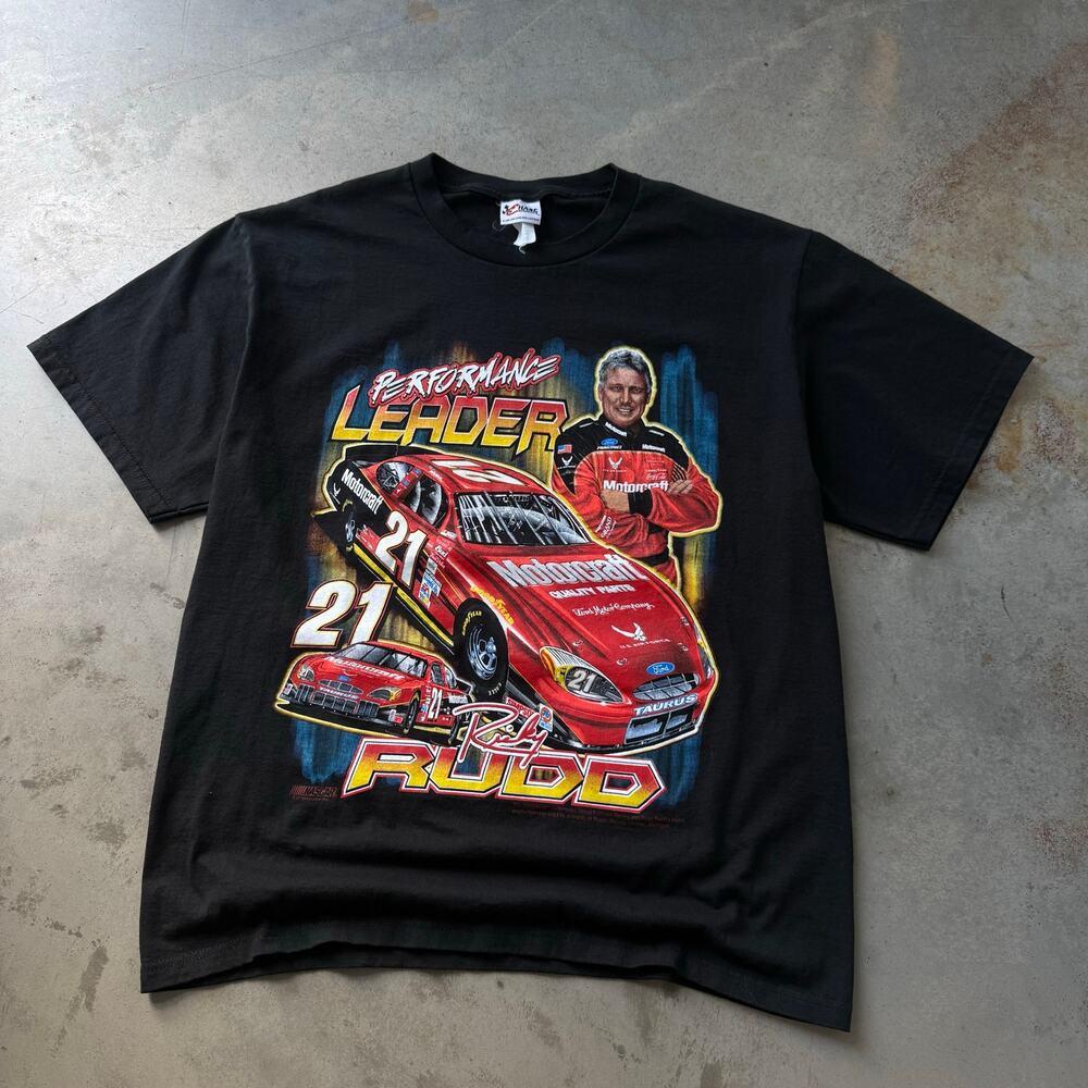 Vintage Y2K Ricky Rudd Nascar Racing Chase Authentics Retro T-shirt Size Large